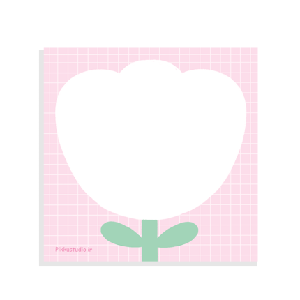 برگه یادداشت مینیمال لاله سفید 40 برگ