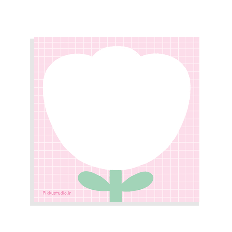 برگه یادداشت مینیمال لاله سفید 40 برگ