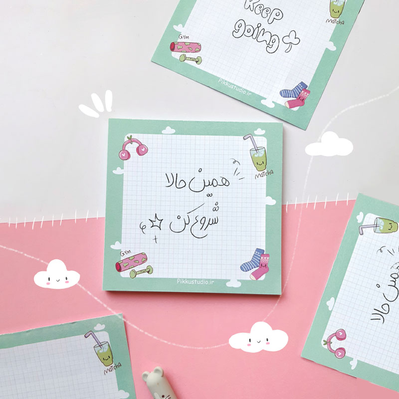 برگه شطرنجی و کیوت ماچا 40 برگ