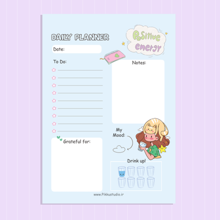 پلنر روزانه فانتزی گربه بازیگوش 30 برگ