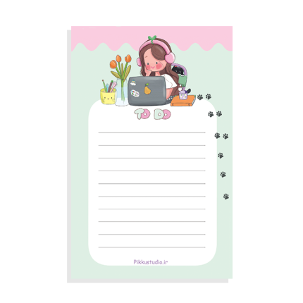 برگه یادداشت فانتزی گوشه دنج 40 برگ